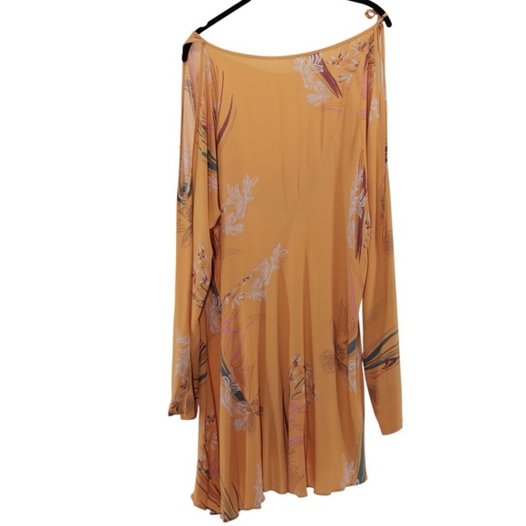 Free People Clear Skies Cold Shoulder Fairy Whimsical Garden Party Dress Size L - Picture 5 of 10